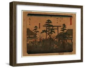 Yokkaichi-Utagawa Hiroshige-Framed Giclee Print