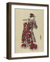 Yokobue, Seven Hole Chinese Flute-Utagawa Toyokuni-Framed Giclee Print