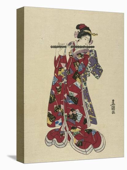Yokobue, Seven Hole Chinese Flute-Utagawa Toyokuni-Stretched Canvas