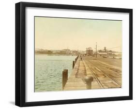 Yokohama Bay (Japan)-Felice Beato-Framed Photographic Print