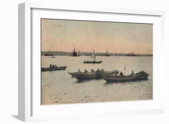 Yokohama Harbour, Japan, C1918-null-Framed Giclee Print