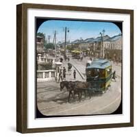 Yokohama (Japan), Horse-Drawn Streetcar, 1900-1905-Leon, Levy et Fils-Framed Photographic Print