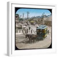 Yokohama (Japan), Horse-Drawn Streetcar, 1900-1905-Leon, Levy et Fils-Framed Photographic Print