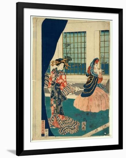 Yokohama No Yokan No Yujo-Utagawa Sadahide-Framed Giclee Print