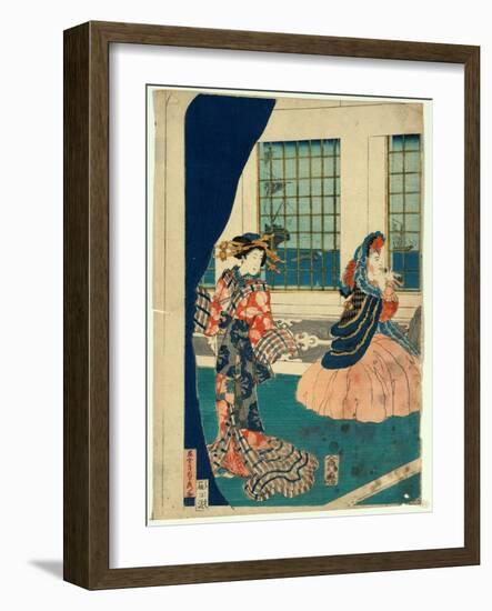 Yokohama No Yokan No Yujo-Utagawa Sadahide-Framed Giclee Print