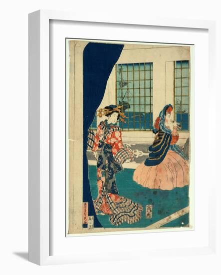 Yokohama No Yokan No Yujo-Utagawa Sadahide-Framed Giclee Print