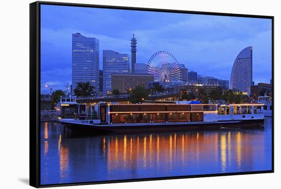 Yokohama skyline, Honshu Island, Japan, Asia-Richard Cummins-Framed Stretched Canvas