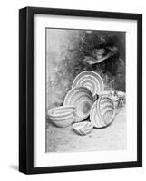 Yokuts Baskets-Edward S^ Curtis-Framed Giclee Print