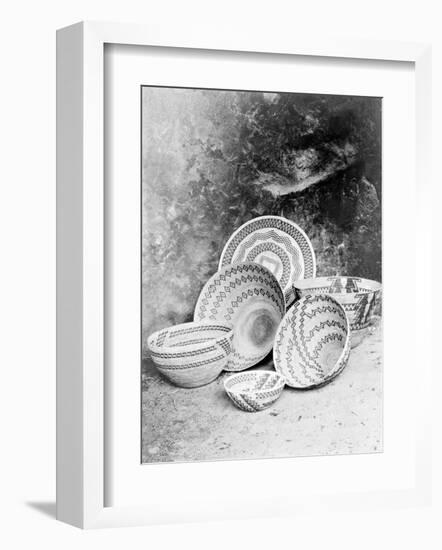 Yokuts Baskets-Edward S^ Curtis-Framed Giclee Print