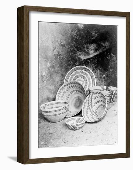 Yokuts Baskets-Edward S^ Curtis-Framed Giclee Print