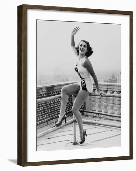 Yolande Betbeze, Alabama's Entry Won the 1951 Miss America Beauty Contest-null-Framed Photo