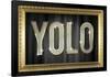 YOLO Bling Faux Frame Poster-null-Framed Poster