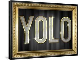 YOLO Bling Faux Frame-null-Framed Poster