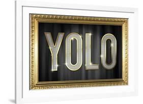 YOLO Bling Faux Frame-null-Framed Art Print