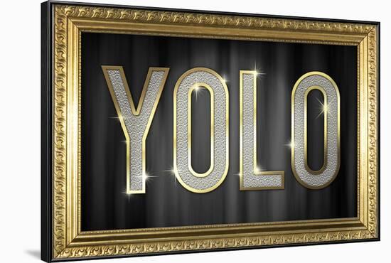 YOLO Bling Faux Frame-null-Framed Art Print