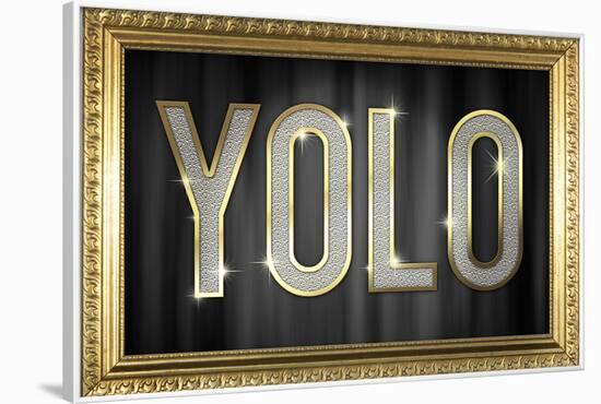 YOLO Bling Faux Frame-null-Framed Art Print