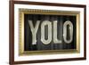 YOLO Bling Faux Frame-null-Framed Art Print