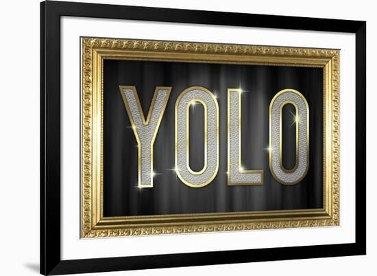 YOLO Bling Faux Frame-null-Framed Art Print