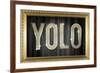 YOLO Bling Faux Frame-null-Framed Art Print