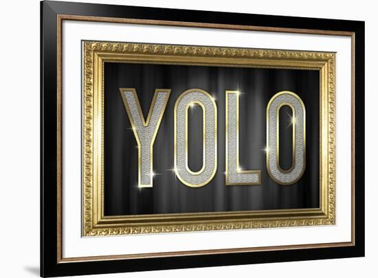 YOLO Bling Faux Frame-null-Framed Art Print