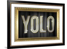 YOLO Bling Faux Frame-null-Framed Art Print