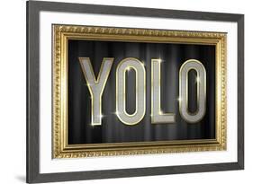 YOLO Bling Faux Frame-null-Framed Art Print