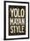 Yolo Mayan Style Humor-null-Framed Art Print