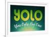 YOLO (You Only Live Once) Motivational-null-Framed Art Print