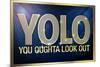 YOLO You Oughta Look Out-null-Mounted Poster