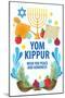 Yom Kippur Decorative Symbols and Graphics for Banner or Greeting Card-rudall30-Mounted Photographic Print