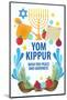 Yom Kippur Decorative Symbols and Graphics for Banner or Greeting Card-rudall30-Mounted Photographic Print