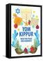 Yom Kippur Decorative Symbols and Graphics for Banner or Greeting Card-rudall30-Framed Stretched Canvas