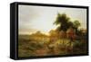 Yon Yellow Sunset Dying in the West-Joseph Farquharson-Framed Stretched Canvas