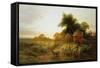 Yon Yellow Sunset Dying in the West-Joseph Farquharson-Framed Stretched Canvas