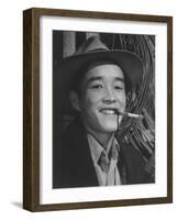 Yonehisa Yamagami, electrician, Manzanar Relocation Center, California, 1943-Ansel Adams-Framed Photographic Print