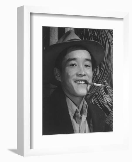 Yonehisa Yamagami, electrician, Manzanar Relocation Center, California, 1943-Ansel Adams-Framed Photographic Print