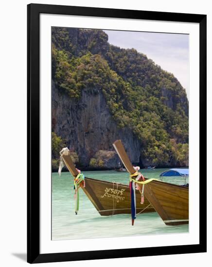 Yong Kasem Beach, Known as Monkey Beach, Phi Phi Don Island, Thailand, Southeast Asia, Asia-Sergio Pitamitz-Framed Photographic Print