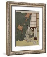 Yong Woman Outside of a Mosquito Net, after 1766-Suzuki Harunobu-Framed Giclee Print