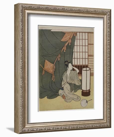 Yong Woman Outside of a Mosquito Net, after 1766-Suzuki Harunobu-Framed Giclee Print