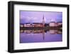 Yonne Riverbanks at Sunset, Auxerre, Yonne, Bourgogne (Burgundy), France, Europe-Guy Thouvenin-Framed Photographic Print