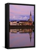 Yonne Riverbanks, Sunset, Auxerre, Yonne, Bourgogne (Burgundy), France, Europe-Guy Thouvenin-Framed Stretched Canvas