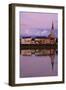 Yonne Riverbanks, Sunset, Auxerre, Yonne, Bourgogne (Burgundy), France, Europe-Guy Thouvenin-Framed Photographic Print