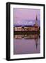 Yonne Riverbanks, Sunset, Auxerre, Yonne, Bourgogne (Burgundy), France, Europe-Guy Thouvenin-Framed Photographic Print