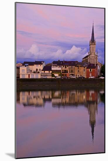 Yonne Riverbanks, Sunset, Auxerre, Yonne, Bourgogne (Burgundy), France, Europe-Guy Thouvenin-Mounted Photographic Print