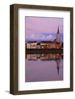 Yonne Riverbanks, Sunset, Auxerre, Yonne, Bourgogne (Burgundy), France, Europe-Guy Thouvenin-Framed Photographic Print