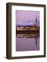 Yonne Riverbanks, Sunset, Auxerre, Yonne, Bourgogne (Burgundy), France, Europe-Guy Thouvenin-Framed Photographic Print