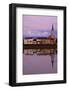 Yonne Riverbanks, Sunset, Auxerre, Yonne, Bourgogne (Burgundy), France, Europe-Guy Thouvenin-Framed Photographic Print