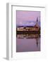 Yonne Riverbanks, Sunset, Auxerre, Yonne, Bourgogne (Burgundy), France, Europe-Guy Thouvenin-Framed Photographic Print