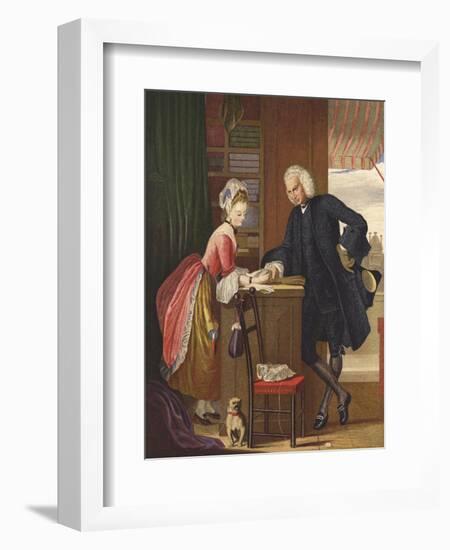 Yorick and the Grisette-Gilbert Stuart Newton-Framed Giclee Print