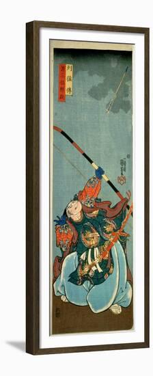 Yorimasa Shooting at the Monster Nuye, Pub. C.1845, (Colour Woodblock Print)-Kuniyoshi Utagawa-Framed Premium Giclee Print
